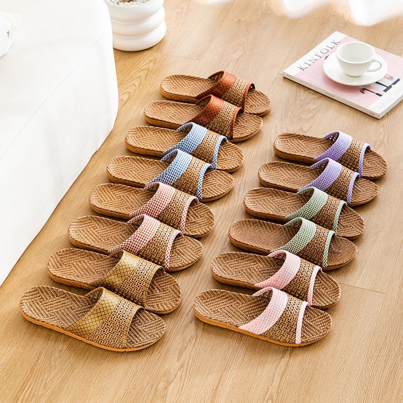 Waders - Pantuflas de Lino y Ratán para