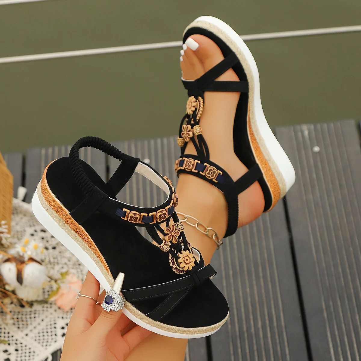 Sandalias De cuña para Mujer,  - Waders reseña y precio